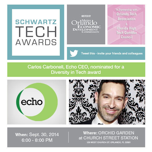 Carlos Carbonell Nominated For The Schwartz Tech Awards Echo Interaction Group
